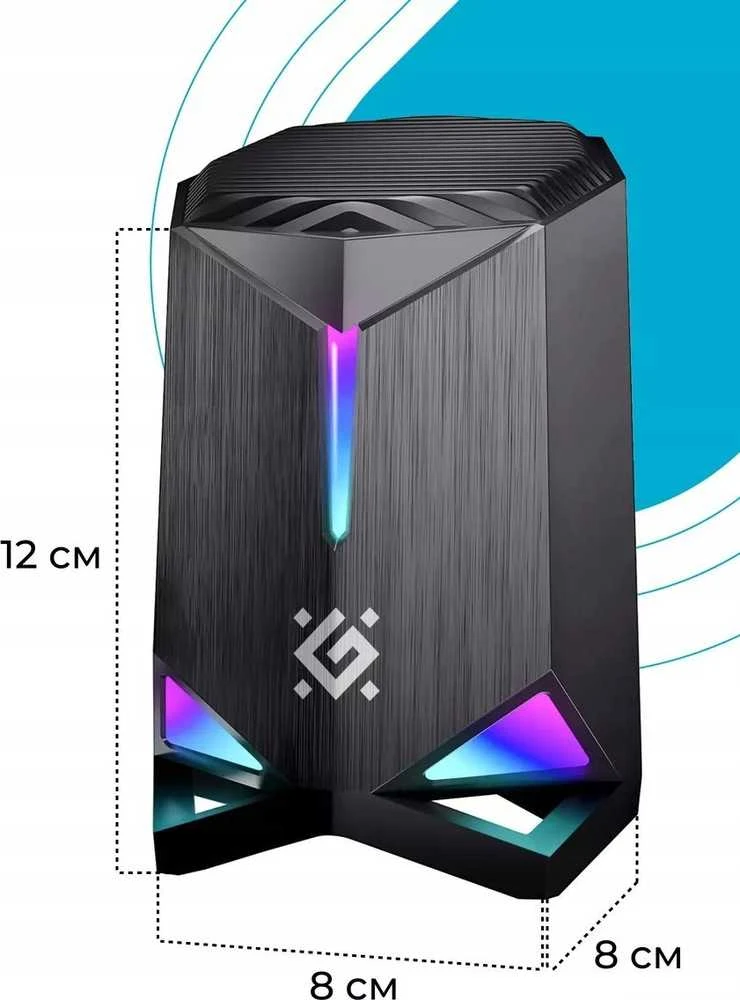 Kompiuterio kolonėlės Defender głośniki GRAVITY, 2.0, 6W, juoda, garsumo valdymas, pašvietimas, 80Hz~20kHz