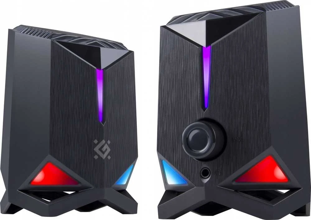 Kompiuterio kolonėlės Defender głośniki GRAVITY, 2.0, 6W, juoda, garsumo valdymas, pašvietimas, 80Hz~20kHz