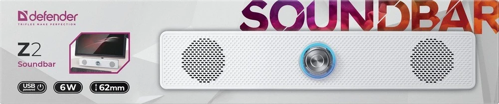 Namų kino sistema Defender Soundbar Z2 6W LED speaker baltas 65192