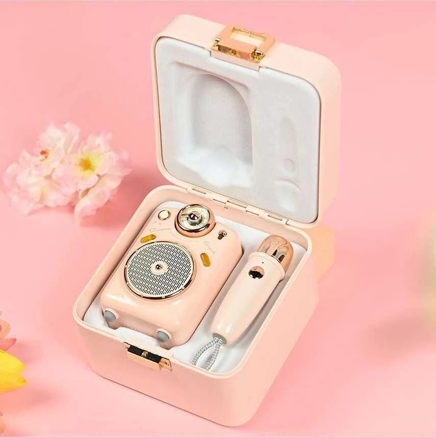 Divoom Thumbs Up Nykščiai aukštyn! kolonėlė "Fairy OK" Bluetooth inkl. Mikro rosa – garsiakalbis