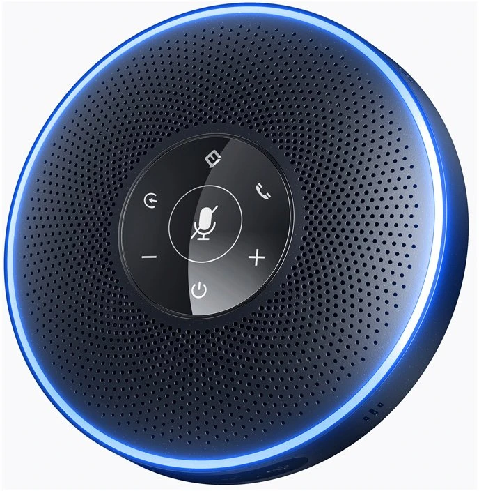 Konferencijų garsiakalbis - Emeet OfficeCore M220 belaidis garsiakalbis (4 mikrofonai, USB-C, Bluetooth, AUX, grandinė, juodas)