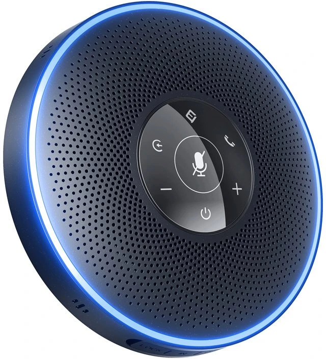 Audio konferencijų garsiakalbis - Emeet OfficeCore M2 Wireless Conference Speaker (4 mics, 360° sound, USB-C, Bluetooth, AUX) Juodas