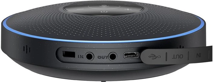 Audio konferencijų garsiakalbis - Emeet OfficeCore M2 Wireless Conference Speaker (4 mics, 360° sound, USB-C, Bluetooth, AUX) Juodas