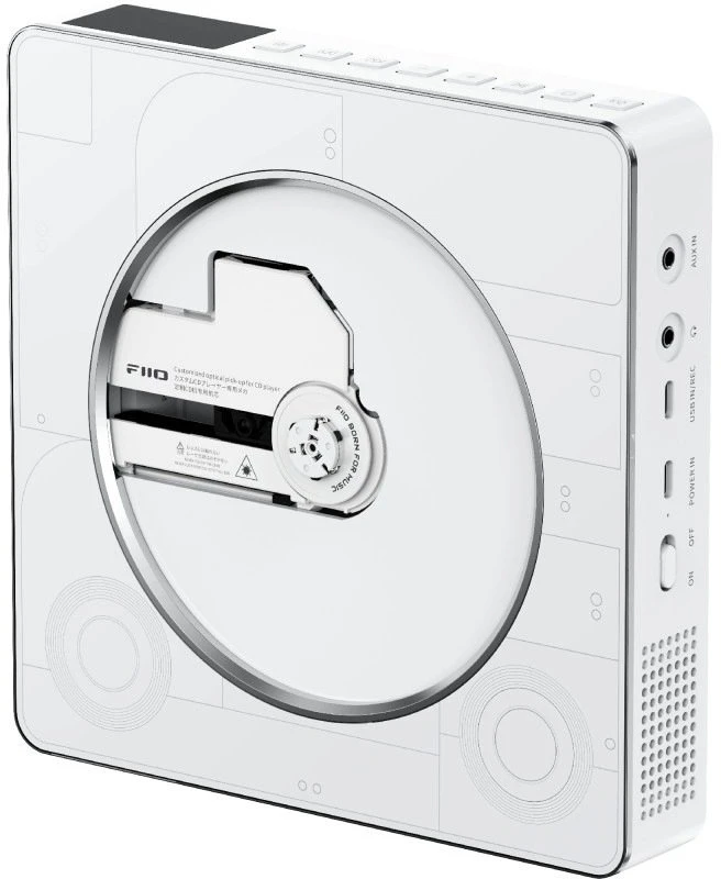Garsiakalbis FiiO Beatbox baltas - nešiojama głośnik Bluetooth su CD i FM (6953175721277)