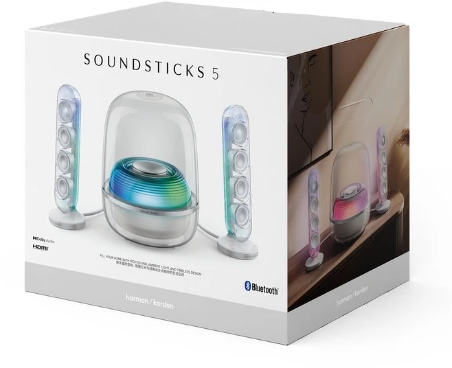 Garsiakalbis Harman Kardon Soundsticks 5 WiFi Baltas (HKSOUNDSTICKS5WIFIWHT)