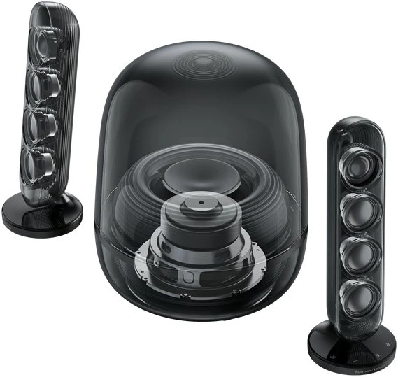 „Harman Kardon SoundSticks 5“ „Bluetooth“ garsiakalbiai, juodi