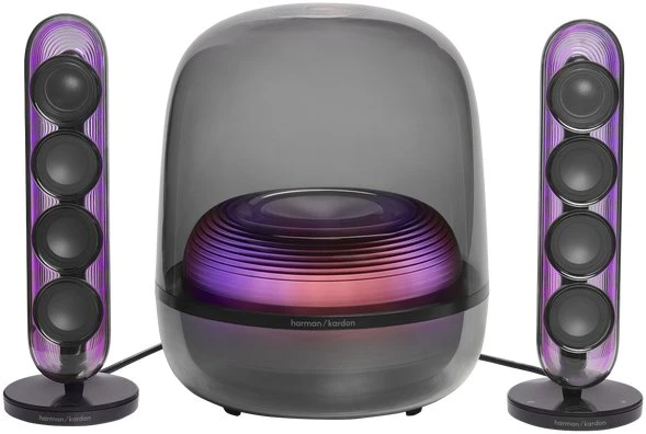 „Harman Kardon SoundSticks 5“ „Bluetooth“ garsiakalbiai, juodi