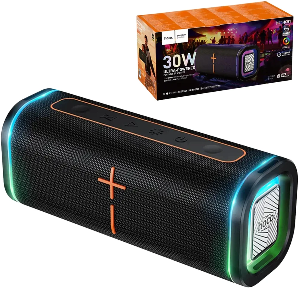 Bluetooth garsiakalbis 30W 5h Hoco HC51 juodas