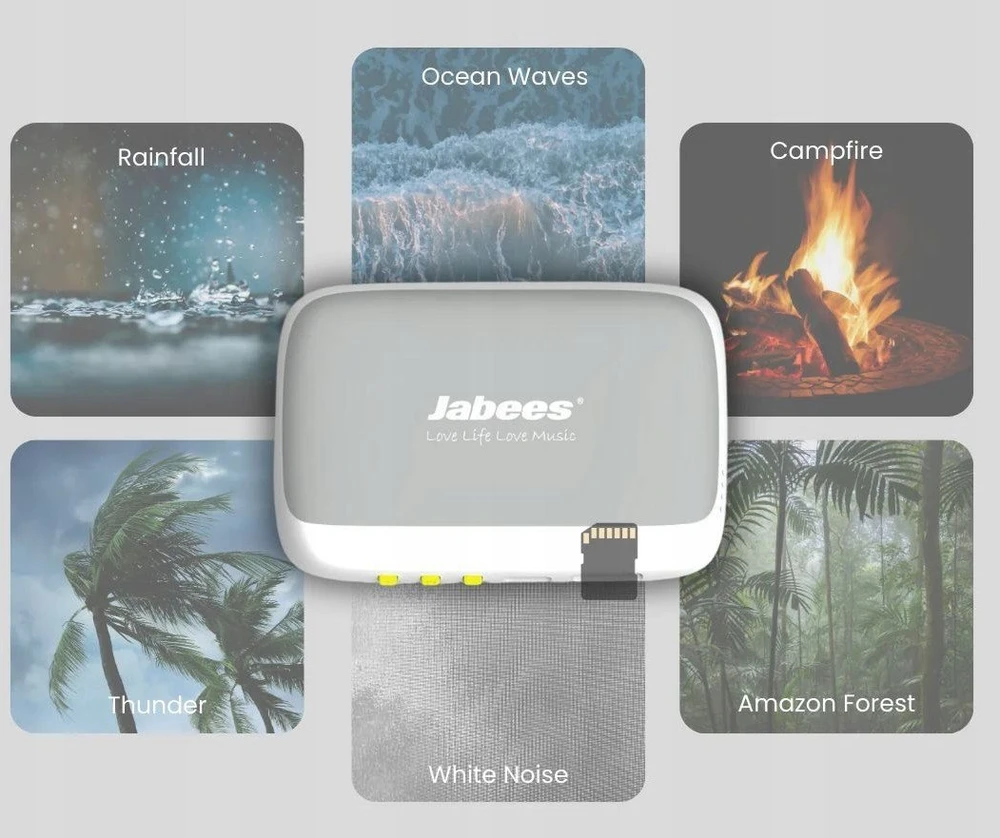 „Jabees“ „Bluetooth“ garsiakalbis su kaulu, skirtas miegui po pagalve / „Peace“