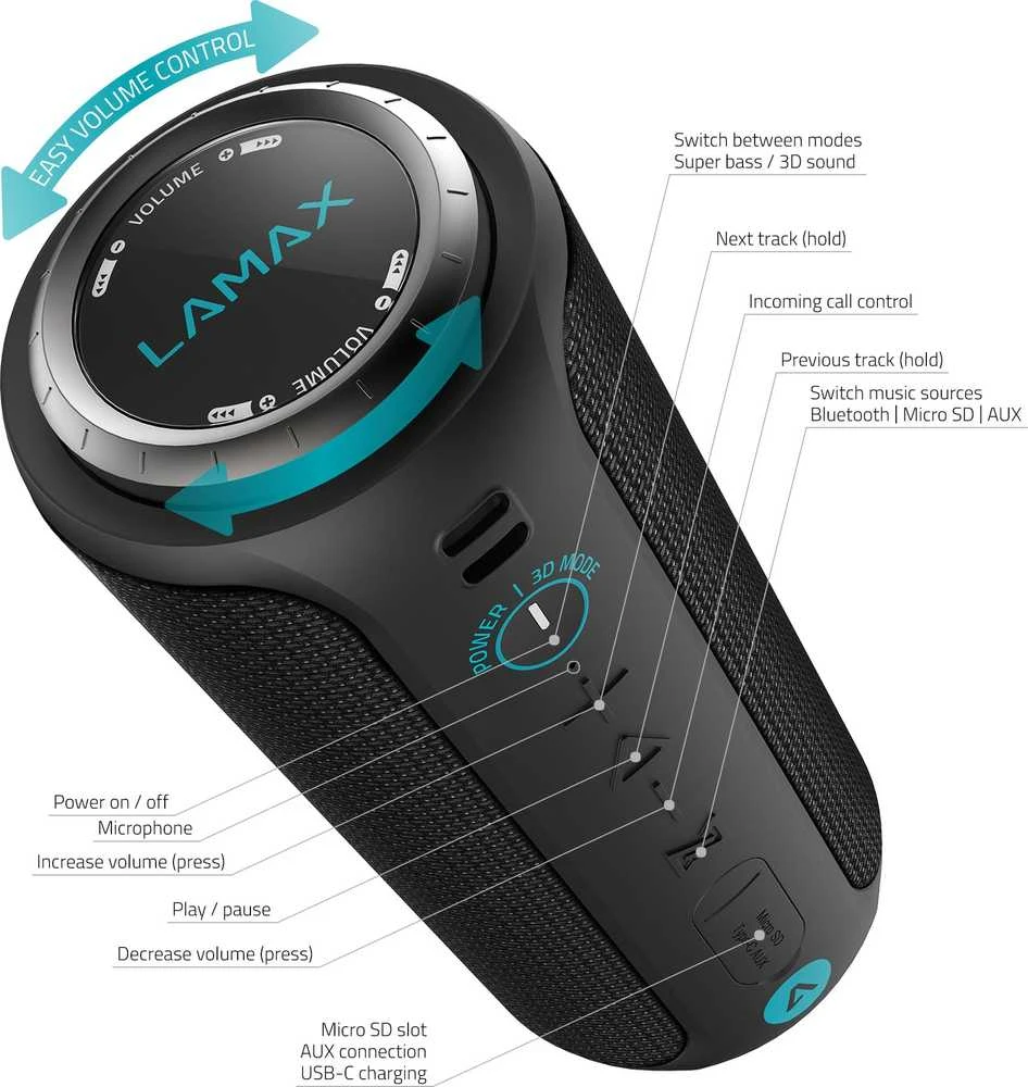 LAMAX Sounder2 Bluetooth reproduktorius