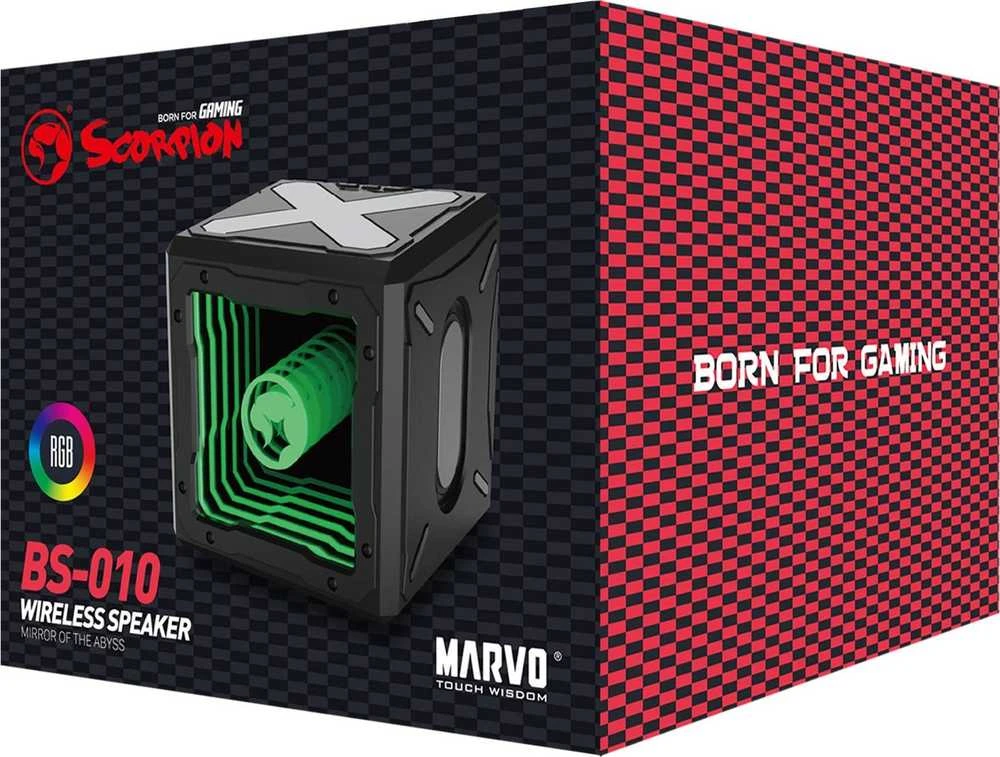 Marvo BS-010 garsiakalbis, 5W, juodas, nešiojamas, RGB apšvietimas