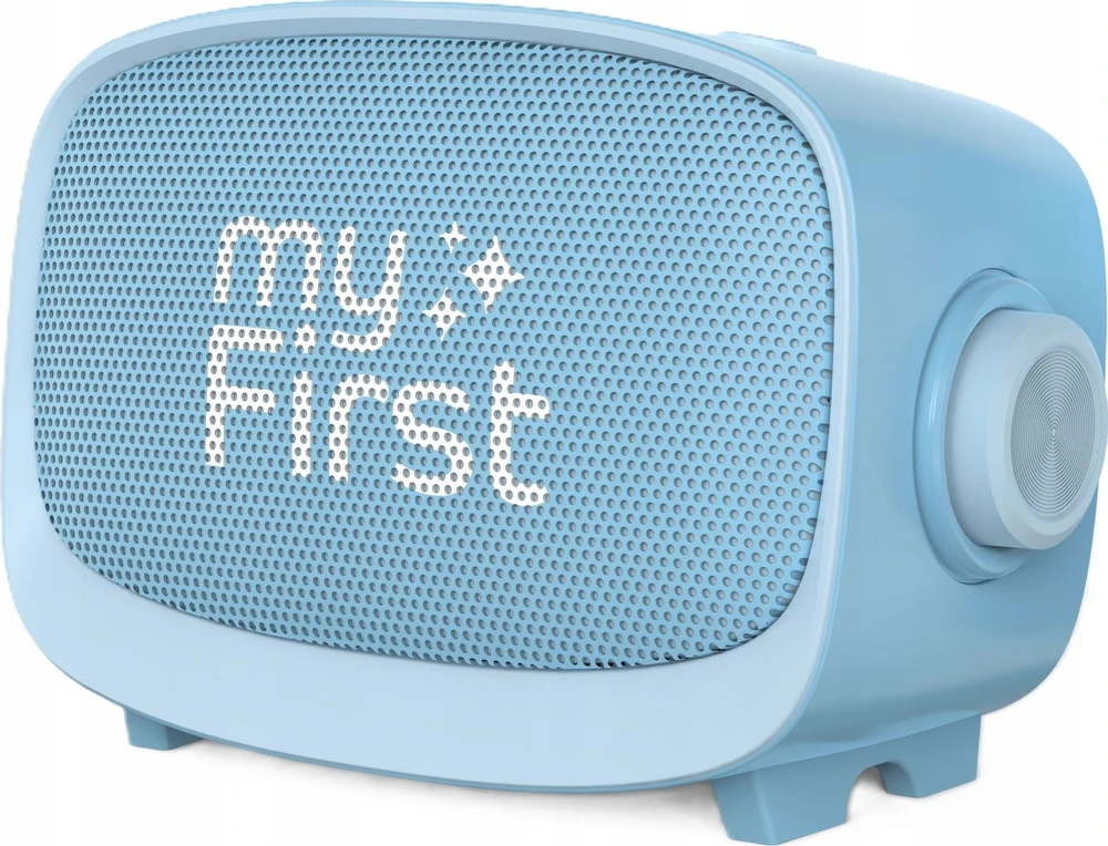 Carruzzo Mėlyna myFirst Voice 2 - komplektas do karaoke vaikams - mikrofon i głośnik belaidis su efektami modyfikacji dźwięku (mėlynas)