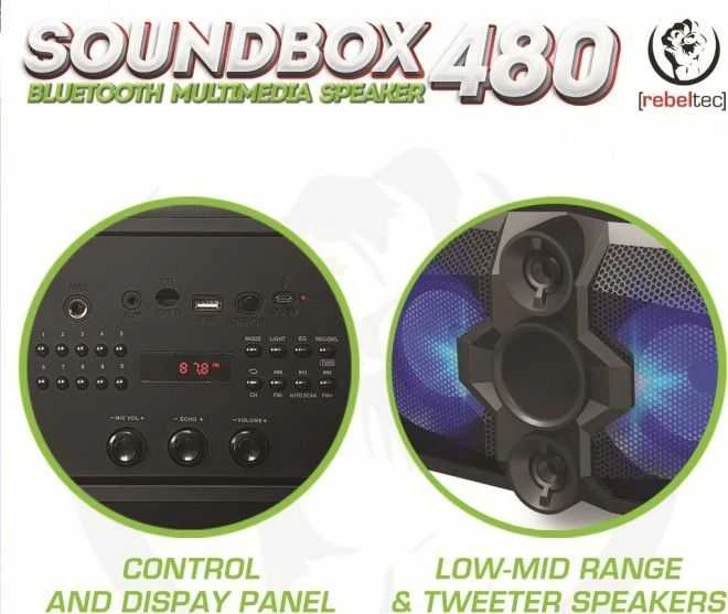 Rebeltec belaidė kolonėlė SoundBOX 480 juoda