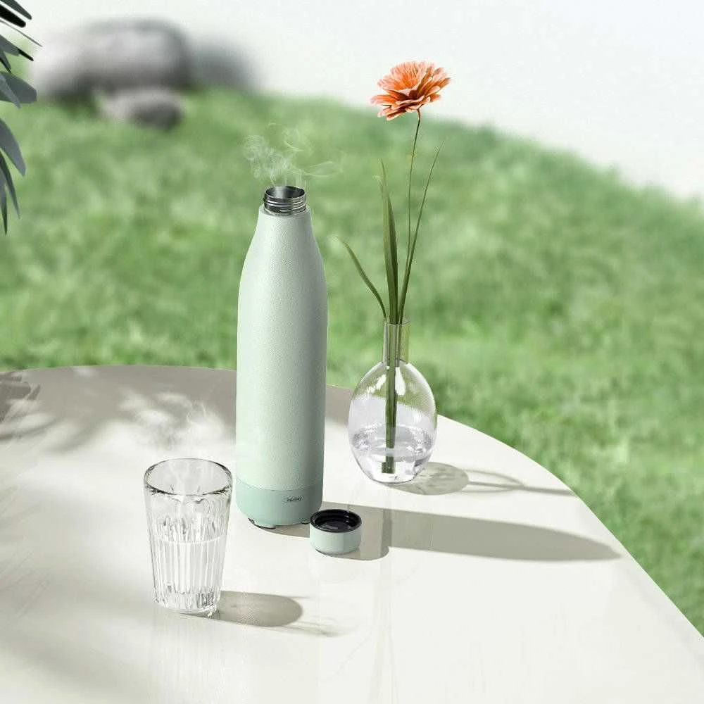 Remax Termosas su belaide kolonėle 500ml RB-M5 BLUETOOTH 5.0 rožinės spalvos