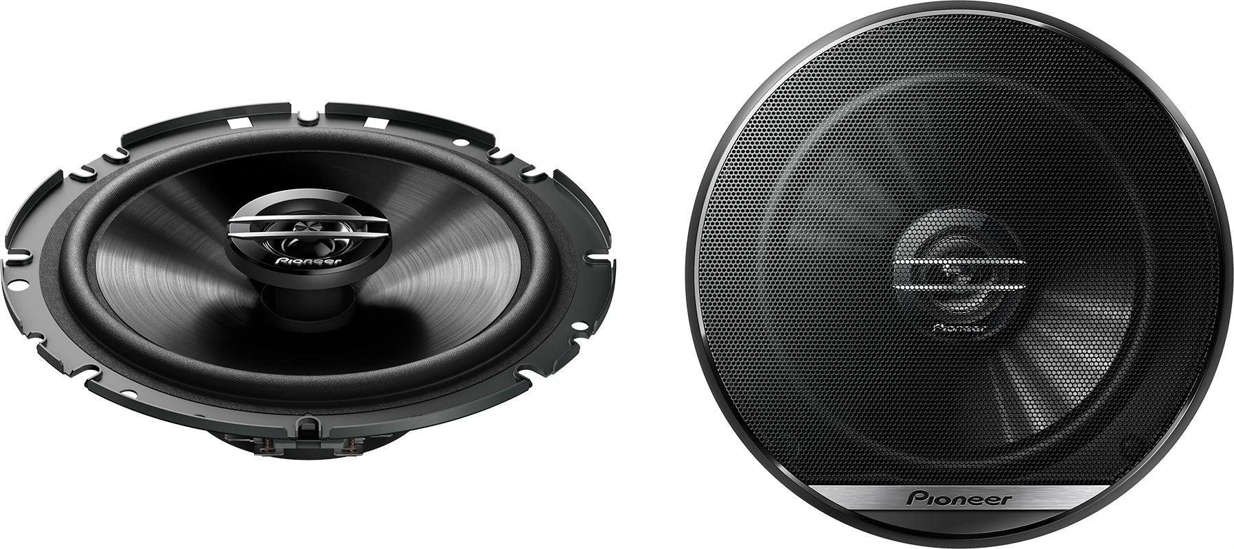 Pioneer TS-G1720F garsiakalbiai su tinkleliu ir be jo