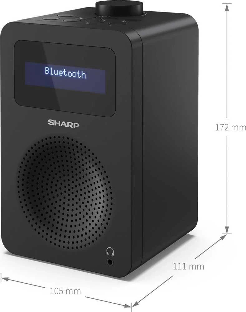 Sharp DR-430(BK) Digital Radio, FM/DAB/DAB+, Bluetooth 5.0, Midnight Juodas | Sharp | Digital Radio | DR-430(BK) | Bluetooth | Midnight Juodas