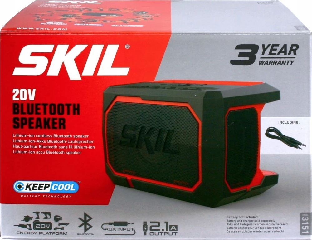 Skil Red Bluetooth® garso kolonėlė Skil 3151CA; 20 V (be akumuliatoriaus ir pakrovėjo)