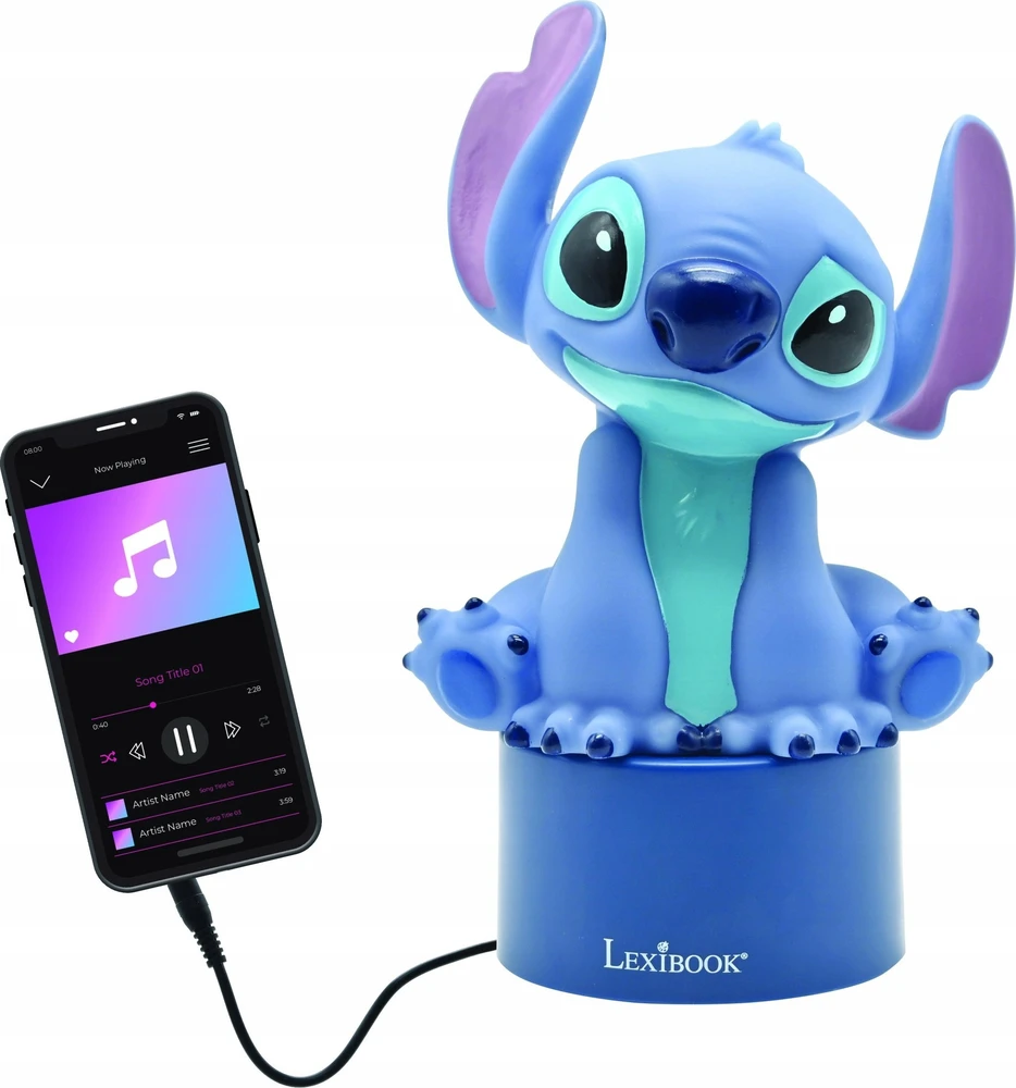 Lexibook Stitch 3D naktinė lemputė su garsiakalbio funkcija
