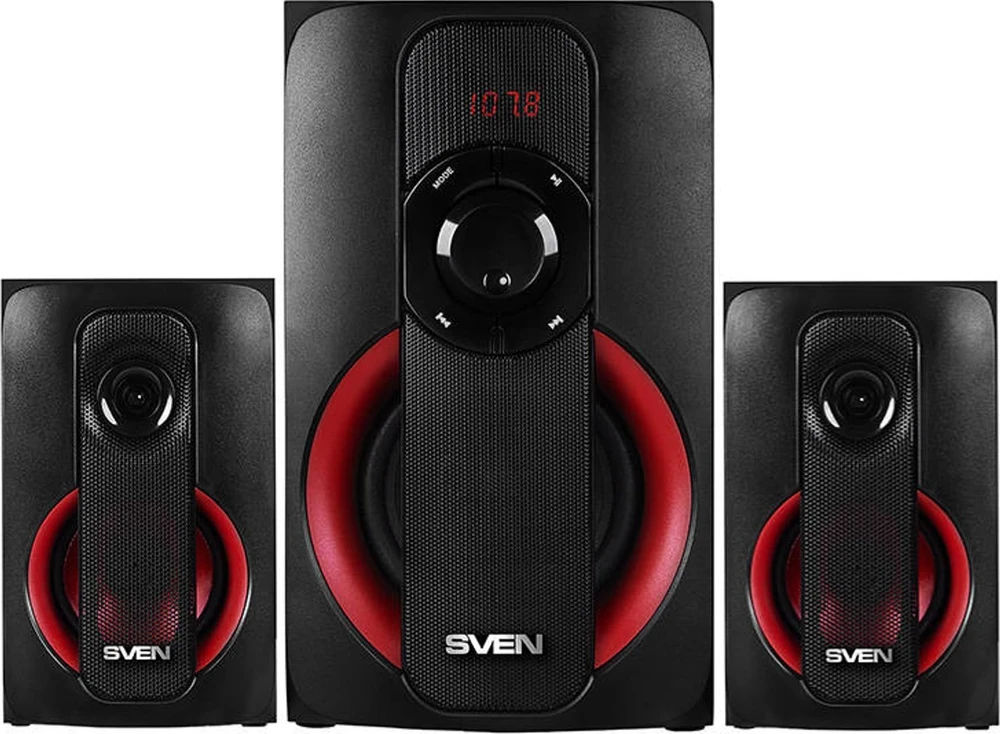 Speakers SVEN MS-304, juodas (40W, FM, USB/SD, Ekranas, RC, Bluetooth), SV-015602