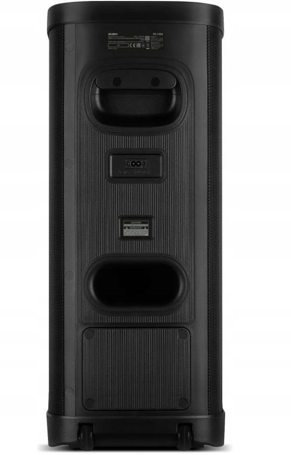 Garsiakalbis vakarėlių dėžutė SVEN PS-1250, juodas (300W, TWS, IPx4, Bluetooth, FM, USB, Micro SD, LED ekranas, 13500mAh)