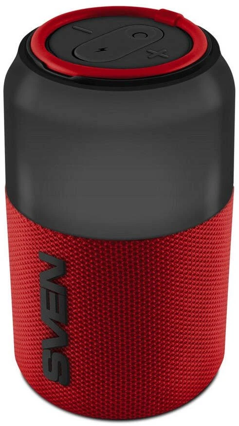 Nešiojama garso kolonėlė SVEN PS-130, raudona, galia 10 W (RMS), TWS, Bluetooth, USB, ličio baterija