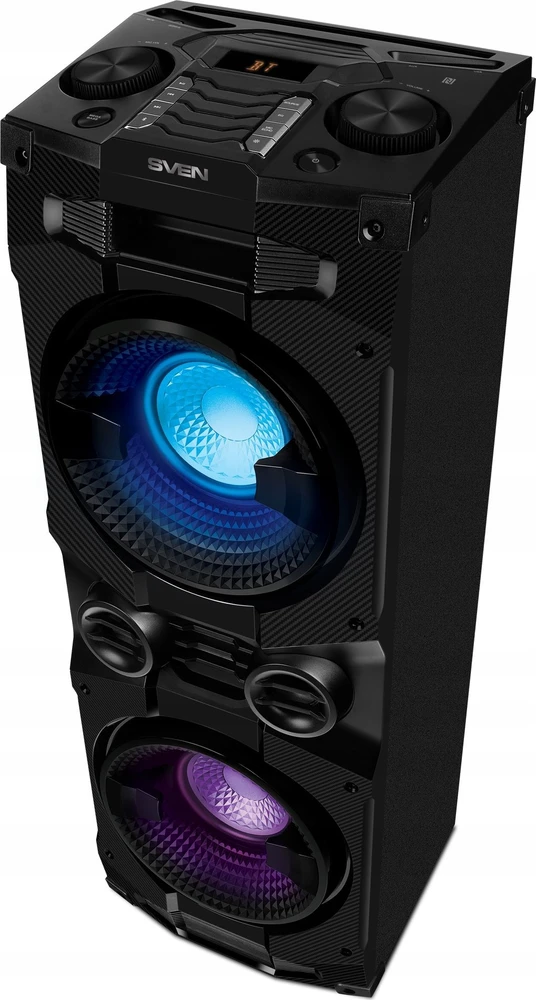 Garsiakalbis SVEN PS-1500, juodas (500W, Bluetooth, FM, USB, LED ekranas, kintamosios srovės maitinimas)