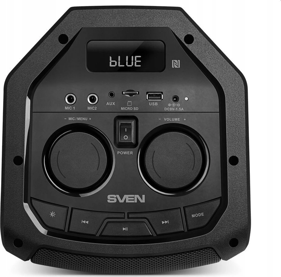 Garsiakalbis SVEN PS-710, juodas (100W, TWS, Bluetooth, FM, USB, Micro SD, LED ekranas, 4400mA*h)
