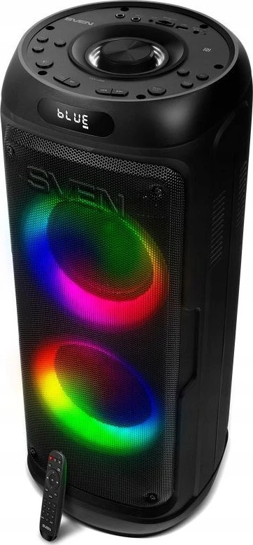 Garsiakalbis SVEN PS-770, juodas (100W, TWS, Bluetooth, FM, USB, Micro SD, LED ekranas, 4400mA*h)