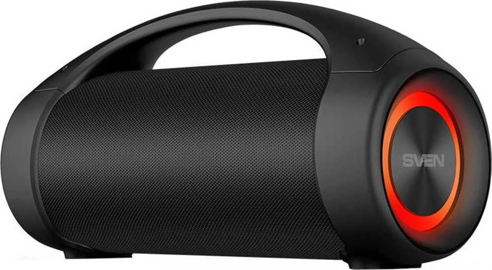 SVEN PS-370 2x20W; TWS; FM radio; AUX; USB/SD-card support;Atsparus vandeniui (IPx5); Lighting