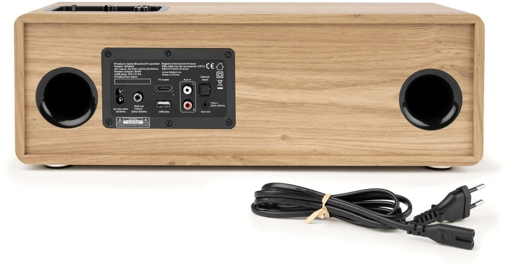150 W aktyvi kolonėlė su nuotolinio valdymo pultu Thomson WS852 su „Bluetooth“ / ARC / RCA / USB / optiniu / AUX