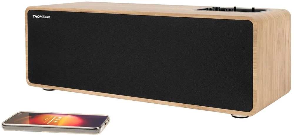 150 W aktyvi kolonėlė su nuotolinio valdymo pultu Thomson WS852 su „Bluetooth“ / ARC / RCA / USB / optiniu / AUX