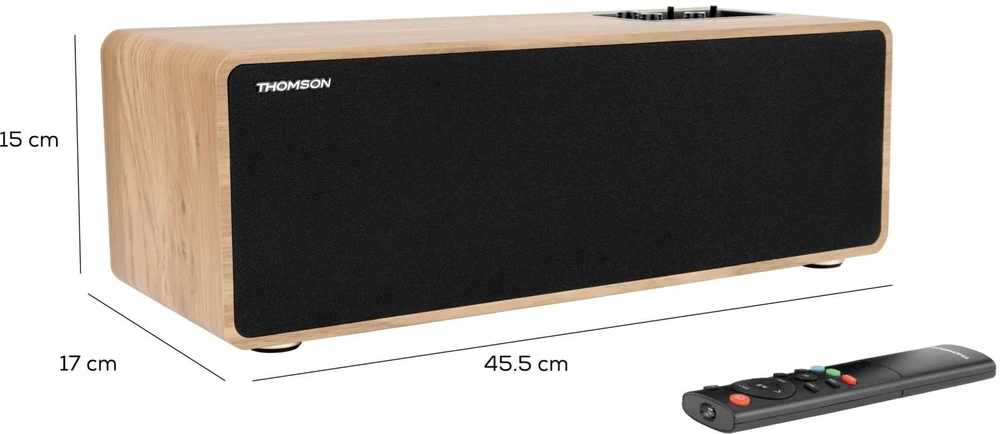 150 W aktyvi kolonėlė su nuotolinio valdymo pultu Thomson WS852 su „Bluetooth“ / ARC / RCA / USB / optiniu / AUX