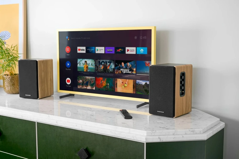 Thomson WS902DUO aktyvios HiFi kolonėlės su „Bluetooth“, 150 W, USB, RCA, HDMI
