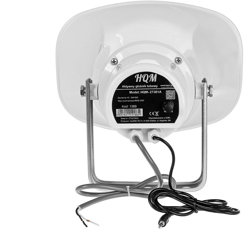 HQM-ZT301A VAMZDINIS GARSIAKALBIS Aktyvus 30W 100V Baltas
