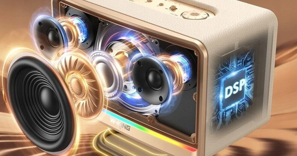 W-KING H330 belaidė „Bluetooth“ kolonėlė – Juodas