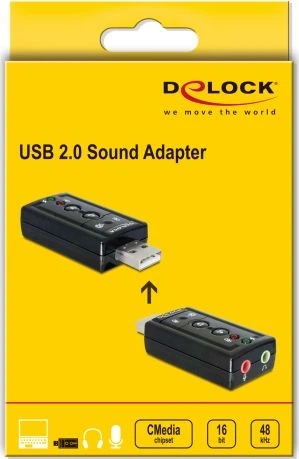 DELOCK USB garso plokštė 7.1 virtuali USB 2.0