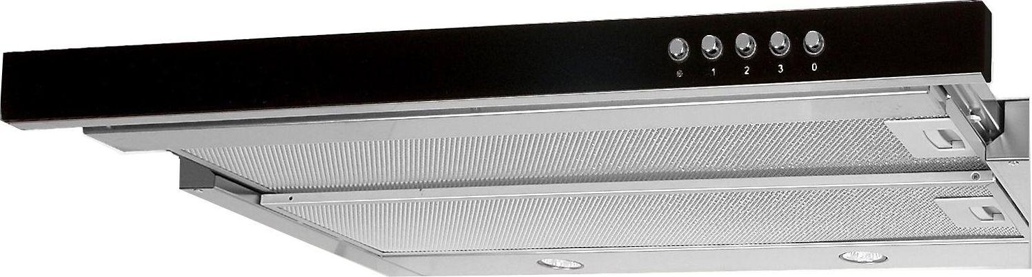 Gartraukis Stalčius AKPO WK-7 LIGHT GLASS 50 INOX JUODA (265,5 m3/h, 500mm, inox spalva)