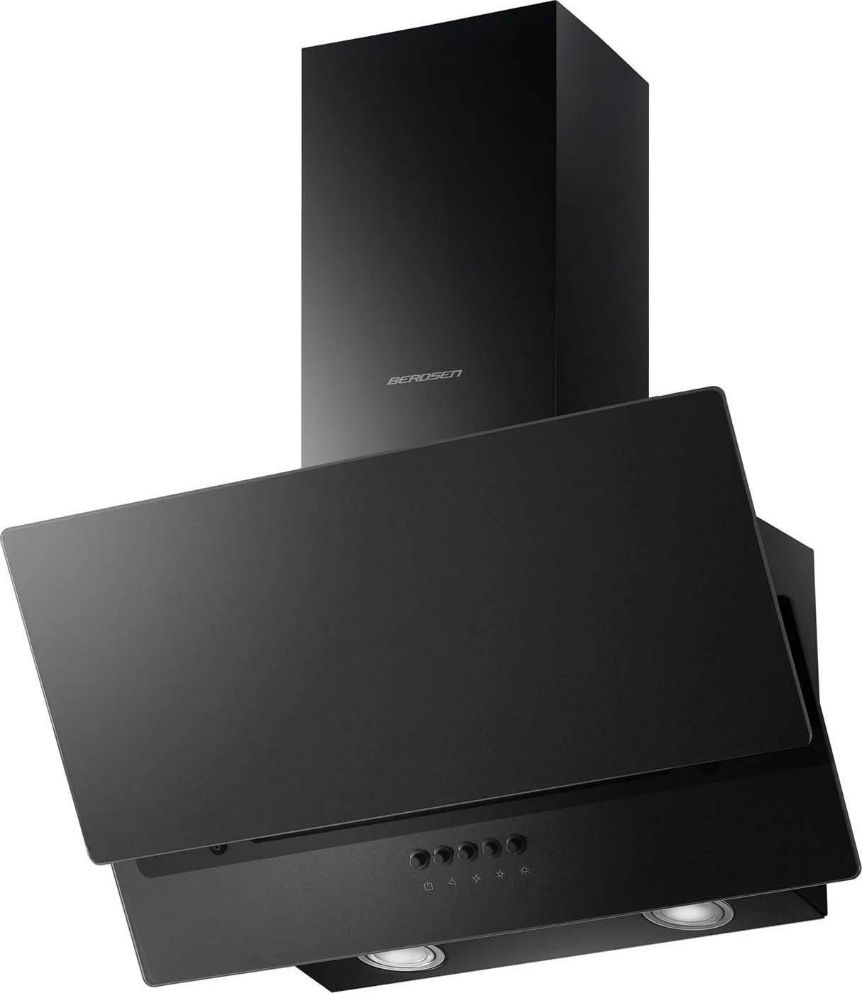 Juodas virtuvinis gartraukis Berdsen BT-211, 60 cm