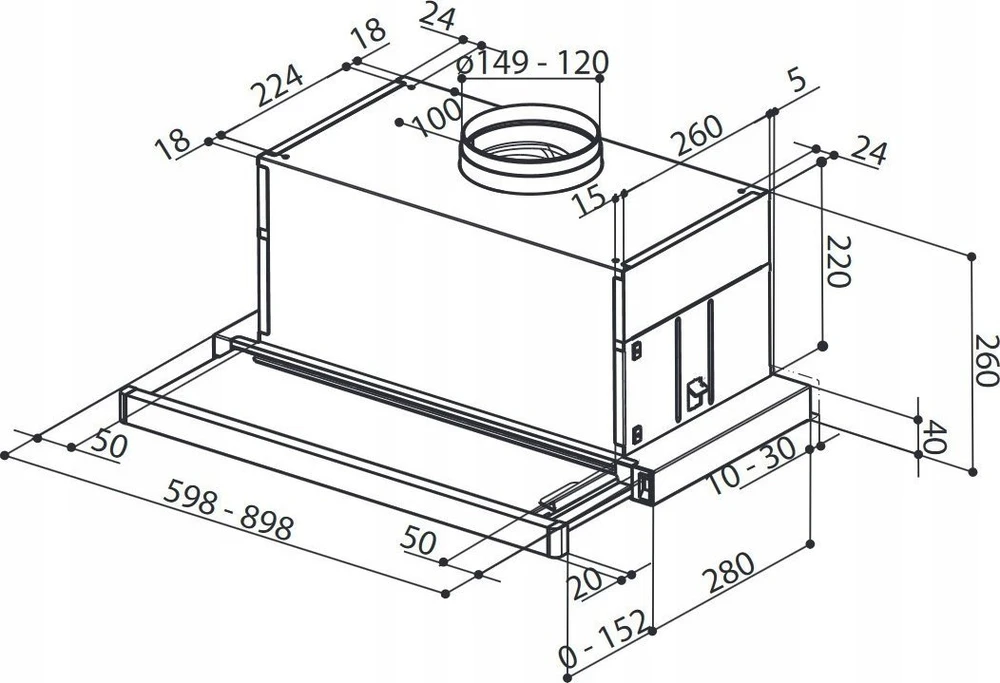 Gartraukis Faber Maxima NG TOUCH EV8 LEDXA60