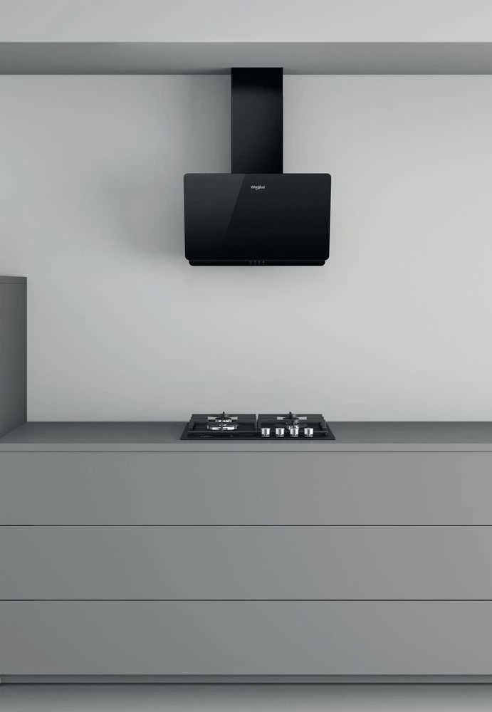 Gartraukis Kamininis Gaubtas - Whirlpool AKR 65F LM K Juodas