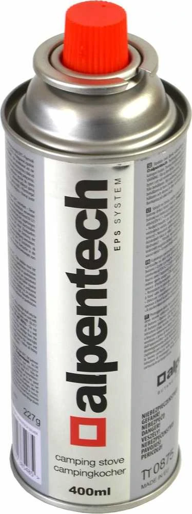 Inko Time Kartusz „Alpentech“ 380 ml dujų balionėlis, sertifikatas: Pi 0875, atitinka EN521 standartą, butanas, veikimo diapazonas nuo -10 °C iki + 40 °C, IK300