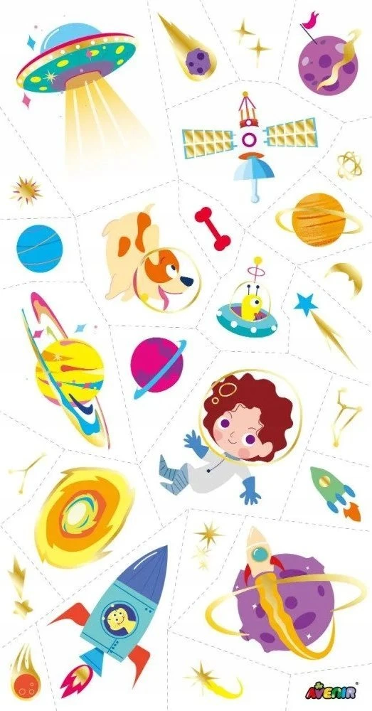 AVENIR Priklijuojamos tatuiruotės „Kosmosas“