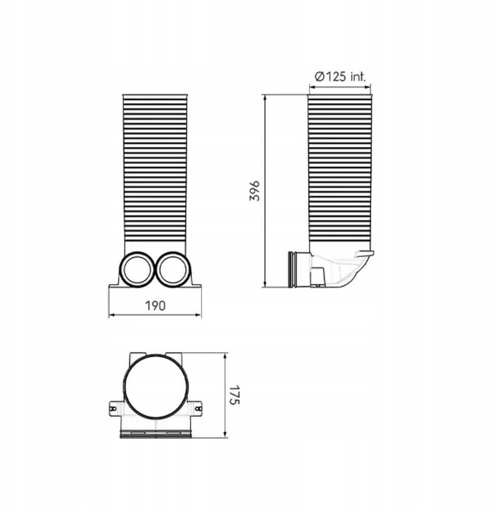 GBC Boligflex Plus vožtuvų dėžė BFP KVB 2X75 Ø125