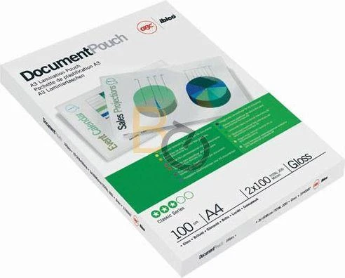GBC Laminavimo vokeliai 216x303 mm, 125 mikronai, A4 (100 vnt.)