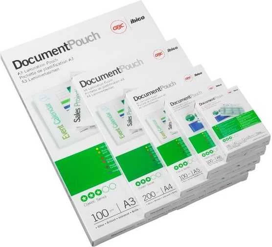 GBC Laminavimo vokeliai 216x303 mm, 125 mikronai, A4 (100 vnt.)