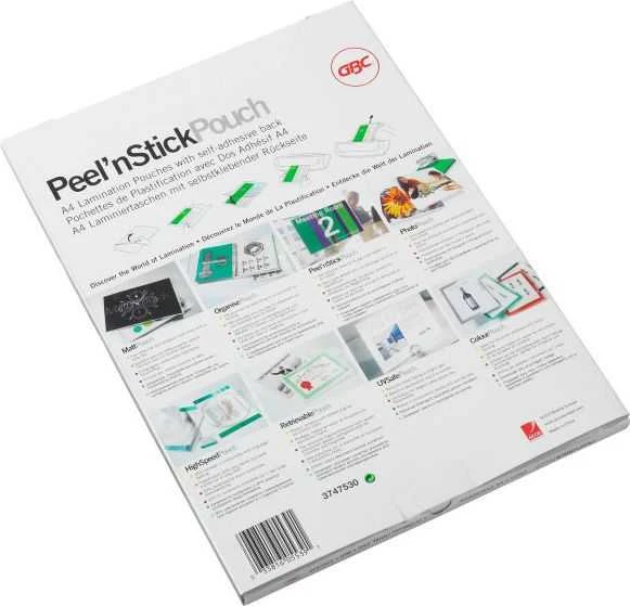 GBC Peel'nStick™ lipni laminavimo plėvelė, A4, 75 mikronai.