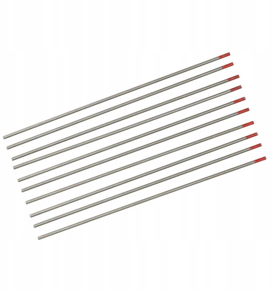 TIG volframo elektrodas, raudonas, 1,6x175 mm, 10 vnt. dėžutėje