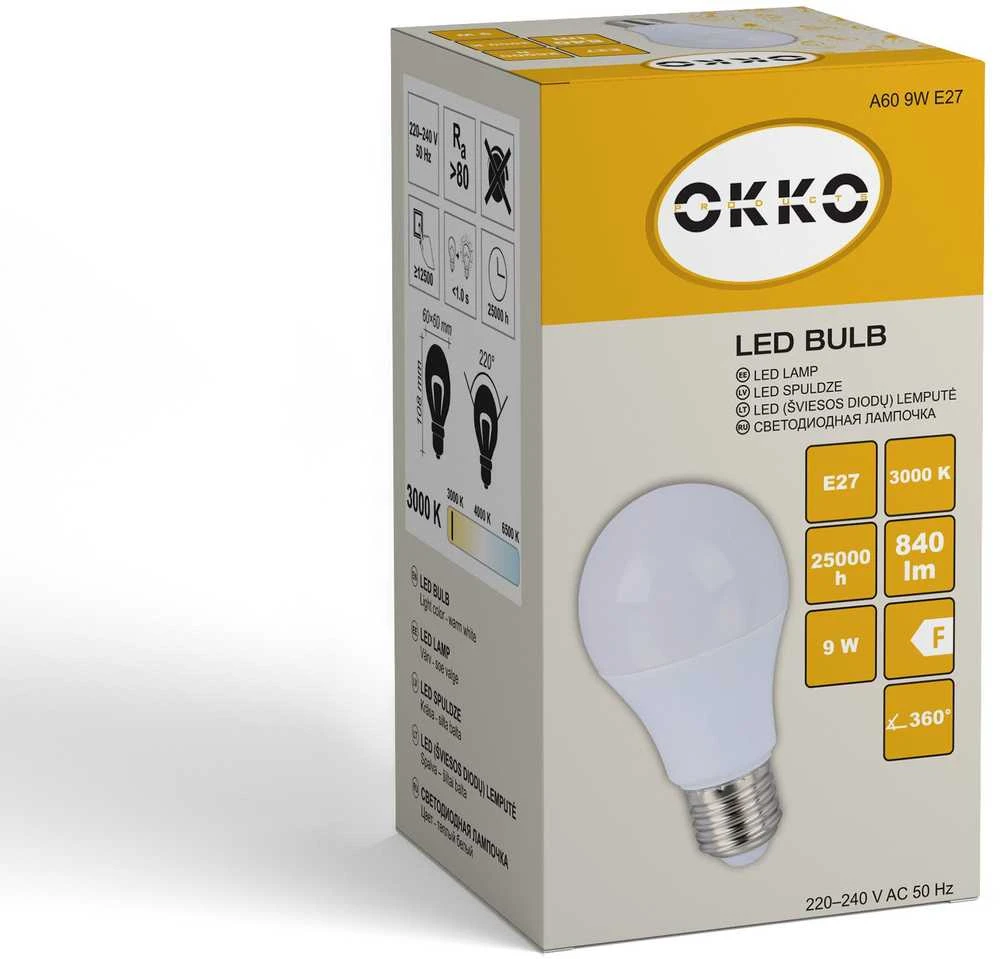 Okko GE Lighting LED lemputė A60 9W E27 830 FR 840lm 15kHz