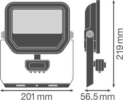 Ledvance 27-41W LED prožektorius FL 50 GEN4, juodas, 4000K, IP65, su judesio davikliu