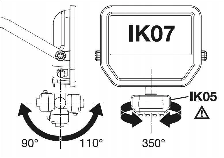 Ledvance 11-17W LED prožektorius FL 20 GEN4, juodas, 4000K, IP65, su judesio davikliu